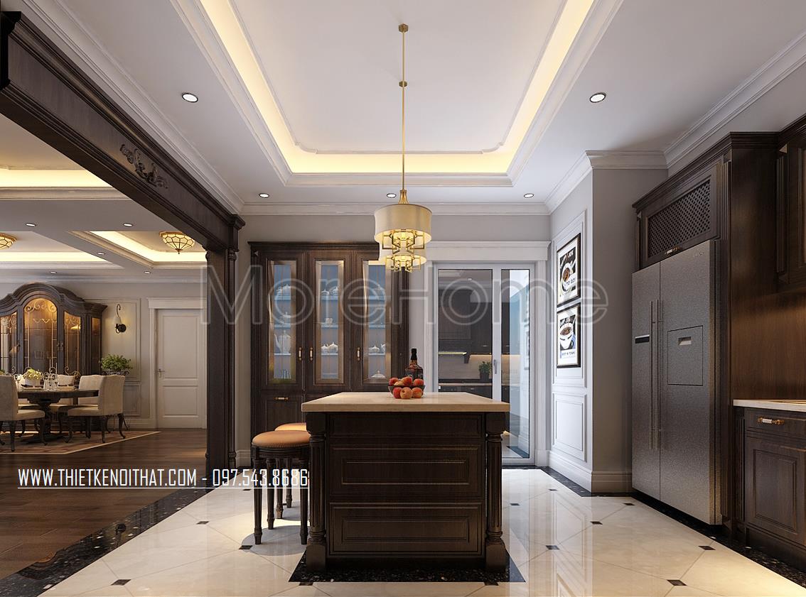 Tủ bếp gỗ óc chó MH009